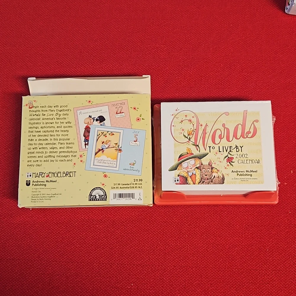 Lot of 3 Mary Englebreit calendars 2001 and 2002 NEW craft card making read